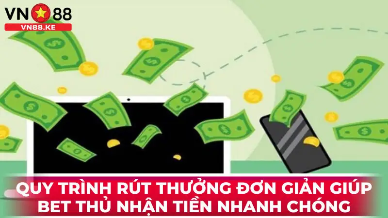 Quy trình rút thưởng đơn giản giúp bet thủ nhận tiền nhanh chóng